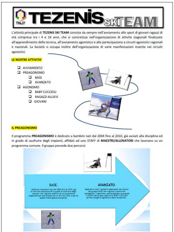 SONO APERTE LE ISCRIZIONI AL PRE-AGONISMO 2015-16