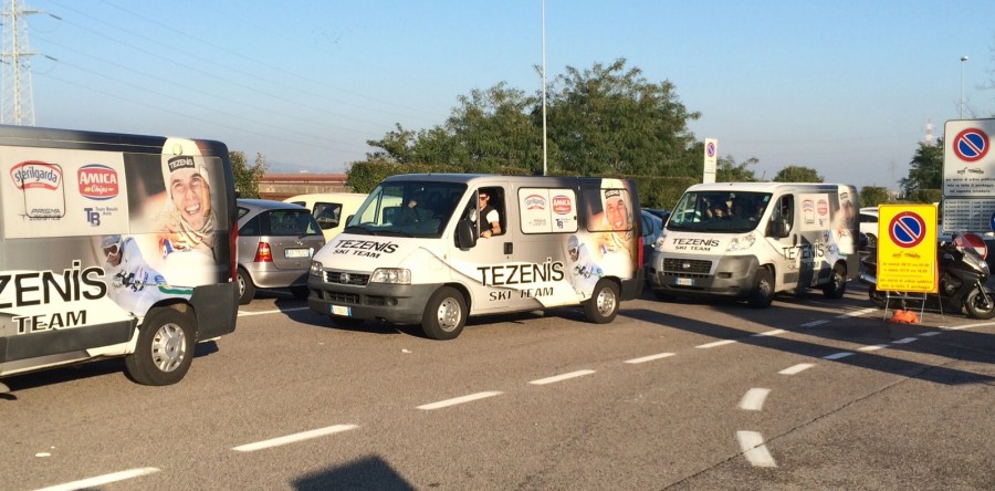 Nostri mezzi in partenza per Val Senales