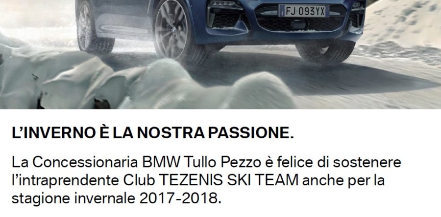 BMW TULLO PEZZO RINNOVA IL SOSTEGNO A TEZENIS SKI TEAM!